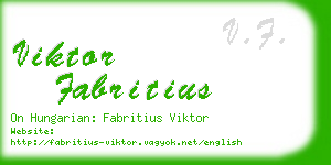 viktor fabritius business card